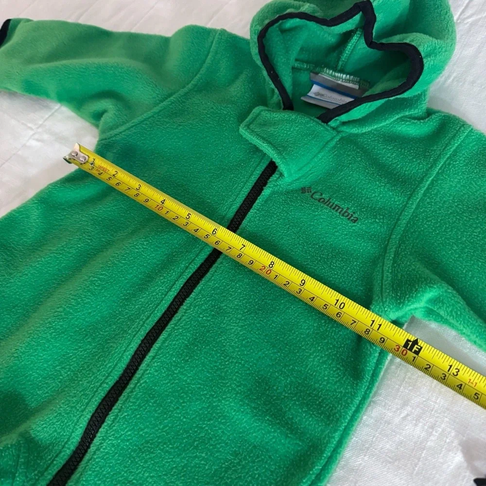 Columbia Fleece Bunting 6 Months Hooded Infant Zip Up Dinosaur Pram Mittens